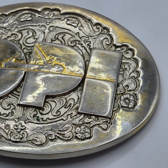Vintage OPI Corporate Safety Department Houston Texas Bronze‎ Belt Buckle - Picture 3 of 11